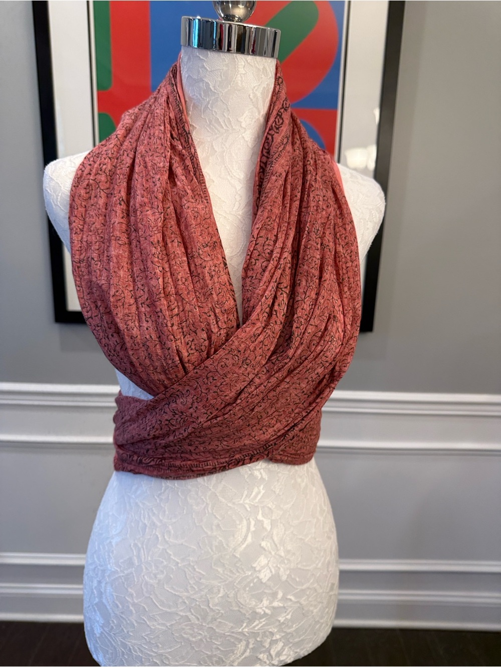 Signals Rust-Pink Cotton Sarong Cover-Up - Picture 6 of 9